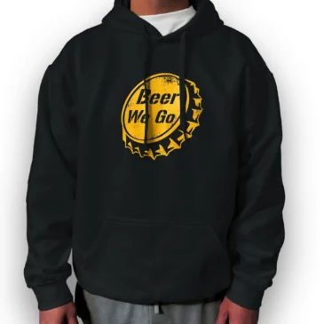 Bottle Cap Hoodie - Gold on Black